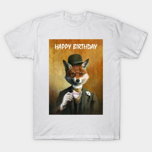 Happy Birthday Vintage Fox T-Shirt by mictomart